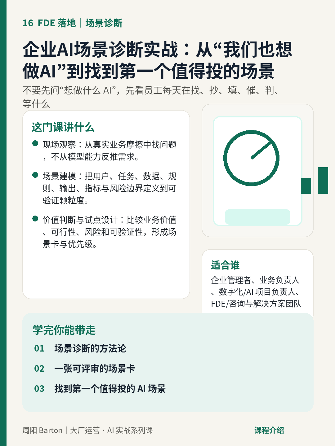 企业AI场景诊断实战：从“我们也想做AI”到找到第一个值得投的场景