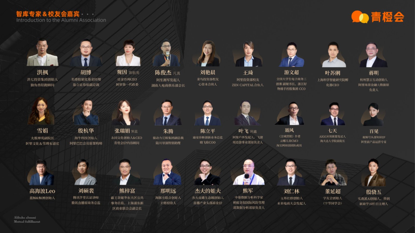 青橙会智库专家与校友会嘉宾（三）
